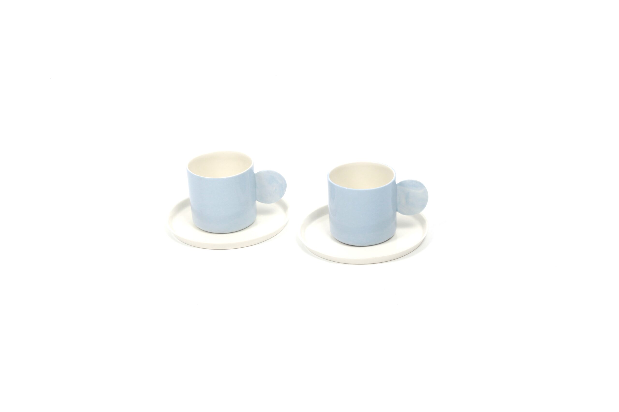 Baby Blue El Yapımı Porselen Fincan - Görsel 2
