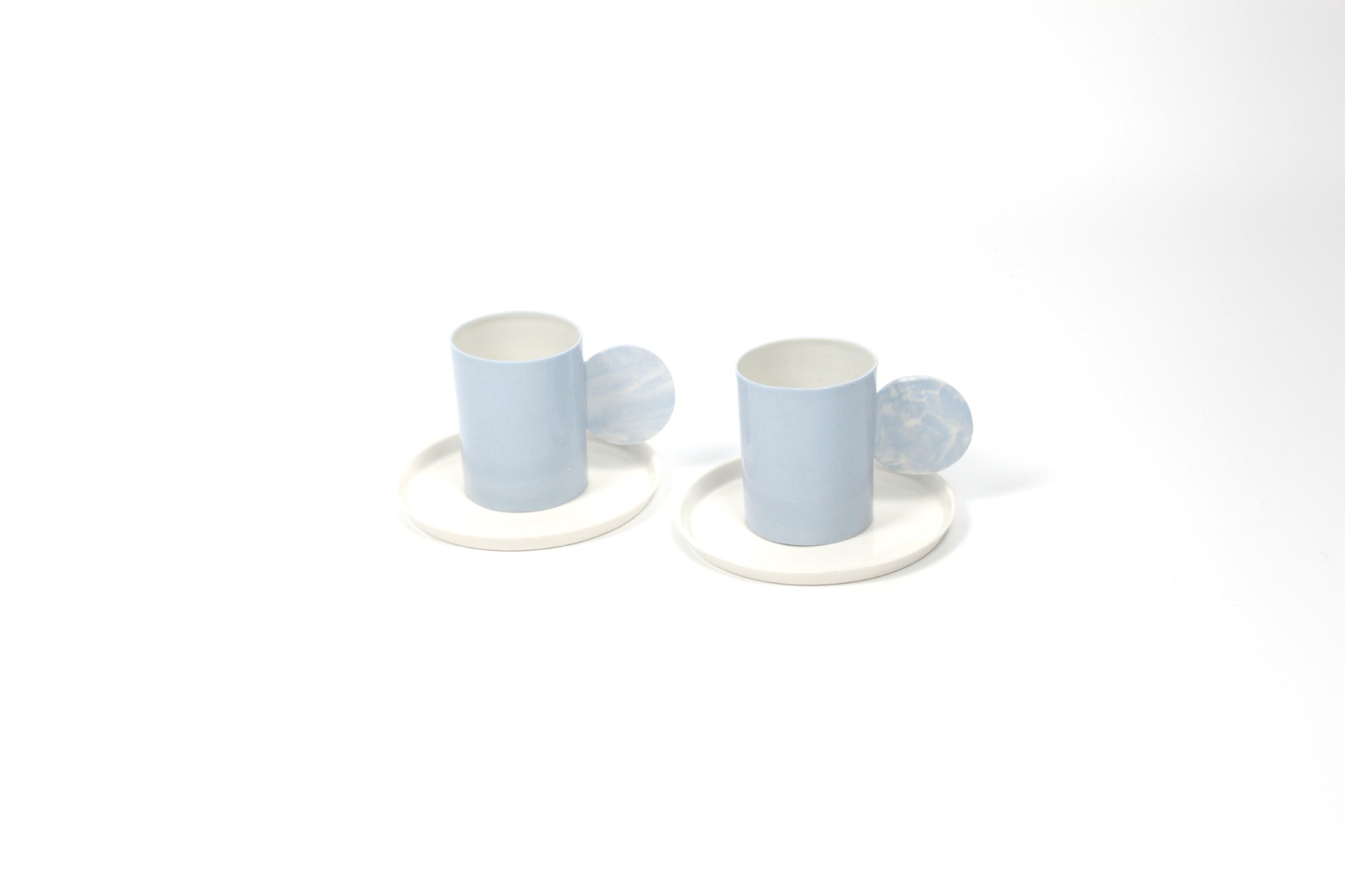 Baby Blue El Yapımı Porselen Fincan - Görsel 2
