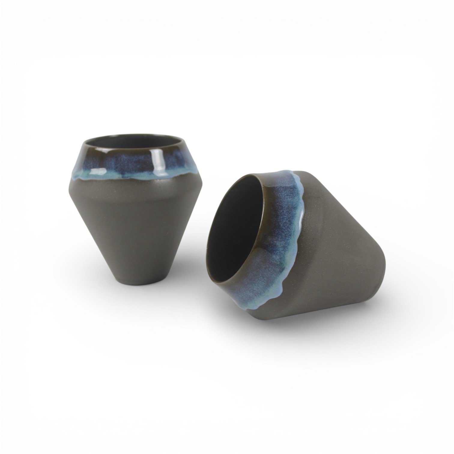 Aqua Konik- El Yapımı Stoneware Bardak - Görsel 2